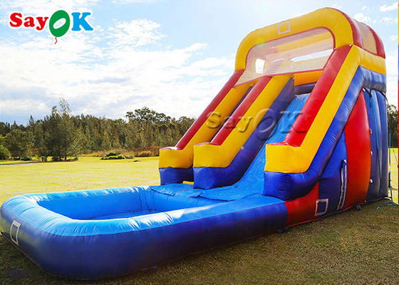 वाणिज्यिक inflatable स्लाइड आउटडोर inflatable पानी स्लाइड पिछवाड़े वयस्क बच्चे खेल का मैदान पीवीसी inflatable पूल स्लाइड