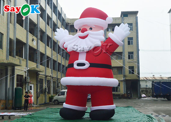 ऑक्सफोर्ड क्लॉथ विज्ञापन Inflatable सांता क्रिसमस सजावट