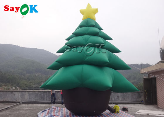 गहने के साथ 5 मीटर Inflatable छुट्टी सजावट ग्रीन क्रिसमस ट्री