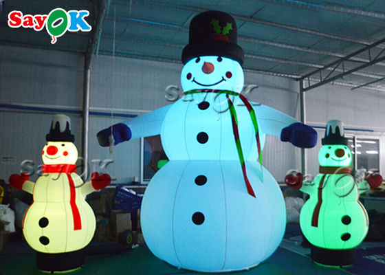 यार्ड रोशनी के लिए एलईडी रोशनी क्रिसमस Inflatable स्नोमैन