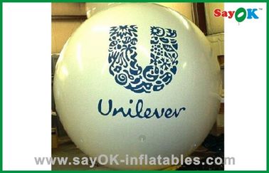 विज्ञापन के लिए फायरप्रूफ व्यक्तिगत हीलियम गुब्बारा पीवीसी व्हाइट