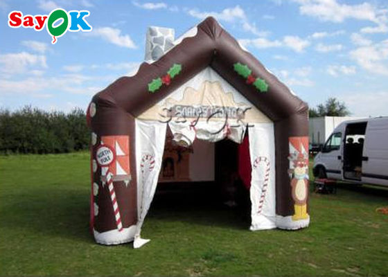 बच्चों की पार्टी के लिए अनुकूलित आउटडोर क्रिसमस inflatable घर तम्बू
