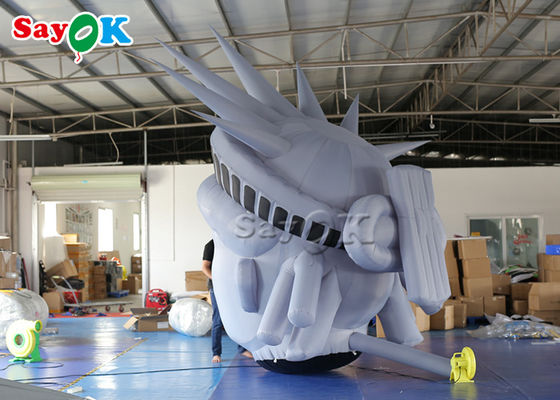 4mH कस्टम Inflatable उत्पादों प्रतिमा लिबर्टी मॉडल