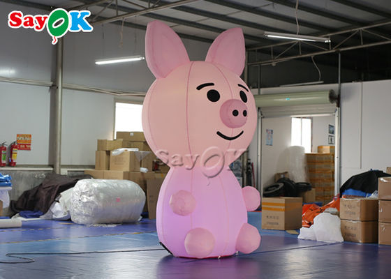 विज्ञापन 2.8 मीटर कस्टम Inflatable उत्पादों को शुभंकर सुअर उड़ा