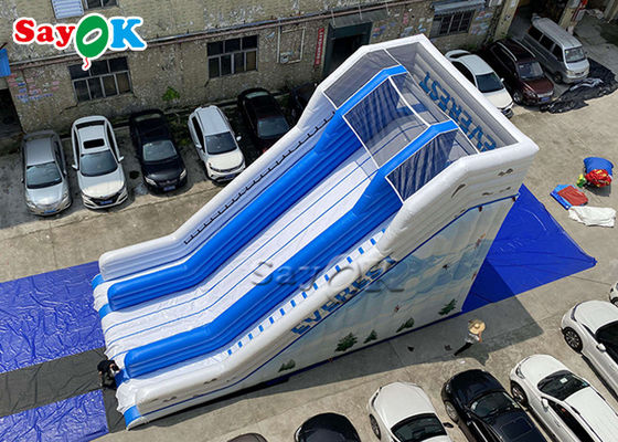 वॉटर पार्क के लिए वाणिज्यिक शीतकालीन Inflatable बाउंसर स्लाइड