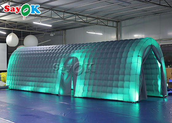 कस्टम inflatable तम्बू ऑक्सफोर्ड कपड़े सफेद पार्टी Led के साथ inflatable सुरंग तम्बू