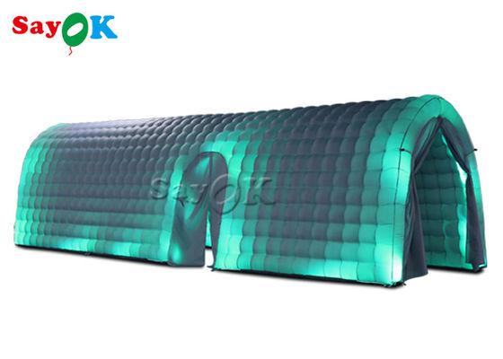 कस्टम inflatable तम्बू ऑक्सफोर्ड कपड़े सफेद पार्टी Led के साथ inflatable सुरंग तम्बू