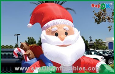 कस्टम क्रिसमस Inflatable छुट्टी सजावट सांता क्लॉस ऑक्सफोर्ड कपड़ा