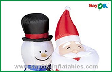 स्लेज के साथ क्रिसमस सांता या स्नोमैन Inflatable अवकाश सजावट