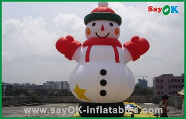 क्रिसमस सांता स्नोमैन Inflatable क्रिसमस सजावट 5 मीटर ऊँचाई