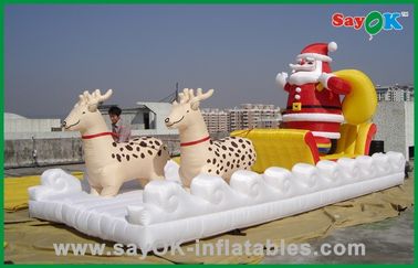क्रिसमस Inflatable छुट्टी सजावट Inflatable सांता क्लॉस और स्लेज
