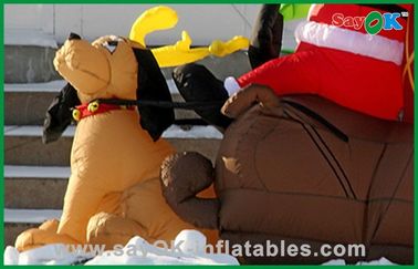 एक कुत्ते, ऑक्सफोर्ड क्लॉथ या पीवीसी के साथ प्रोमोशनल इन्फ्लैटेबल क्रिसमस सजावट