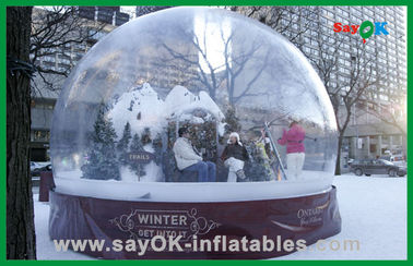 क्रिसमस थीम्ड आउटडोर inflatable पार्टी पारदर्शी तम्बू बुलबुला inflatable घर तम्बू