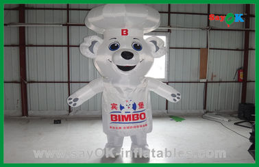 फुलाए जाने वाले पशु गुब्बारे सफेद कस्टम विज्ञापन फुलाए जाने वाले भालू फुलाए जाने वाले कार्टून पात्र