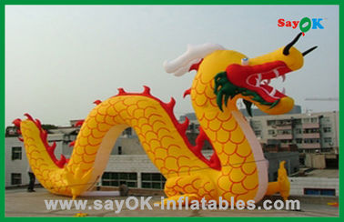 गतिविधियों के लिए कस्टम पीला Inflatable चीनी ड्रैगन Inflatable कार्टून अक्षर