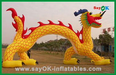 गतिविधियों के लिए कस्टम पीला Inflatable चीनी ड्रैगन Inflatable कार्टून अक्षर