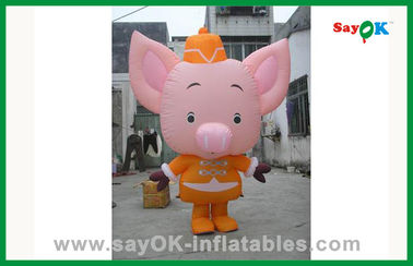 जन्मदिन की पार्टियों के लिए कार्टून पात्र कस्टम खड़े रंगीन inflatable सूअर inflatable कार्टून Chracter