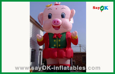 जन्मदिन की पार्टियों के लिए कार्टून पात्र कस्टम खड़े रंगीन inflatable सूअर inflatable कार्टून Chracter