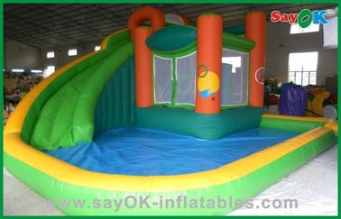 वाणिज्यिक ब्लो अप स्लिप एन स्लाइड inflatable पानी स्लाइड के साथ उछाल घर, हवा से उड़ा inflatables छोटे inflatable स्लाइड