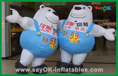 डबल inflatable Bear टिकाऊ प्रचारक ब्लास्ट अप कार्टून पात्र विज्ञापन के लिए inflatables