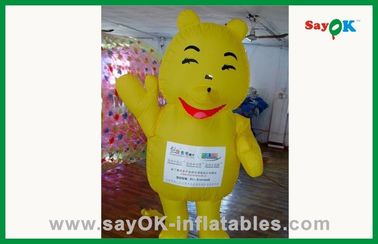 अनुकूलित inflatable विज्ञापन पात्रों पानी पार्क के लिए पीले inflatable भालू