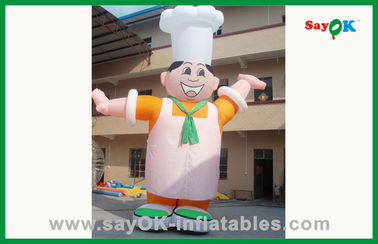 कस्टम आउटडोर चलती inflatable शेफ inflatable कार्टून चरित्र inflatable विज्ञापन आदमी