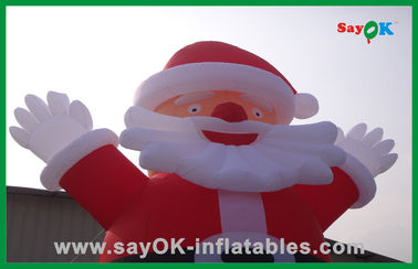 ब्रेड Inflatable कार्टून चरित्र के साथ कस्टम लाल Inflatable क्रिसमस सांता क्लॉस