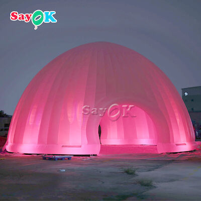 आउटडोर inflatable लॉन टेंट 15x7.5mH एलईडी लाइट Inflatable एयर टेंट कैंपिंग के लिए