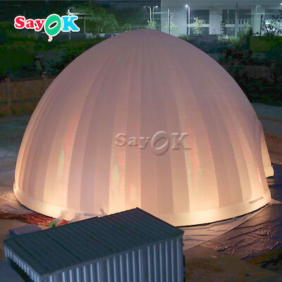 आउटडोर inflatable लॉन टेंट 15x7.5mH एलईडी लाइट Inflatable एयर टेंट कैंपिंग के लिए