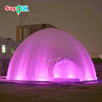 आउटडोर inflatable लॉन टेंट 15x7.5mH एलईडी लाइट Inflatable एयर टेंट कैंपिंग के लिए