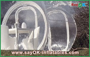 बड़े आउटडोर स्पष्ट inflatable तम्बू बुलबुला पारदर्शी inflatable शिविर तम्बू 2 आदमी के लिए