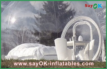 बड़े आउटडोर स्पष्ट inflatable तम्बू बुलबुला पारदर्शी inflatable शिविर तम्बू 2 आदमी के लिए