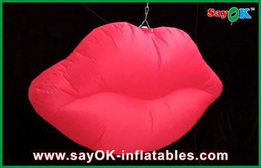लाल एलईडी लटकते प्रकाश Inflatable होंठ, Inflatable प्रकाश सजावट