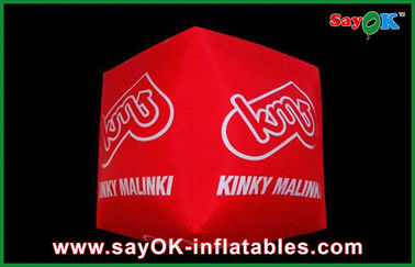 विज्ञापन के लिए विभिन्न लोगो मुद्रण Inflatable प्रकाश एलईडी घन सजावट