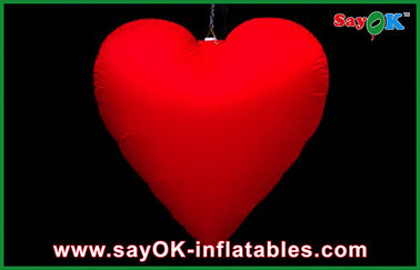 विज्ञापन के लिए रात Inflatable एलईडी दिल प्रकाश सजावट