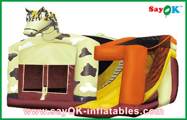 स्लाइड के साथ कार्टून Inflatable बाउंस बच्चों वाटरपार्क Inflatable Combos
