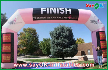 लोगो मुद्रण के साथ गुलाबी रंग Inflatable खत्म Inflatable आर्क खत्म करें