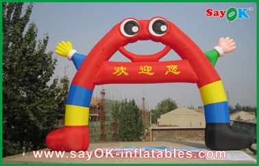 हॉलिडे सजावट के लिए हाथ / पैर के साथ छोटे प्यारा Inflatable स्वागत आर्क