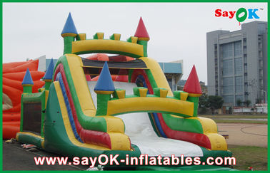 पार्क के लिए स्लाइड / Inflatable कॉम्बो के साथ कैसल आकार Inflatable बाउंसर