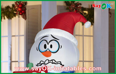Inflatable अवकाश सजावट विशालकाय क्रिसमस Inflatable स्नोमैन