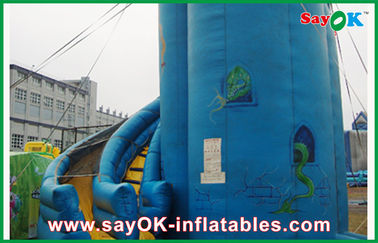 टॉडलर बाउंस हाउस अनुकूलित नीला पीवीसी inflatable बाउंस हाउस / inflatable स्लाइड