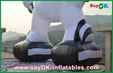 आउटडोर सफेद 10 मीटर inflatable रोबोट inflatable विज्ञापन के लिए कार्टून पात्र