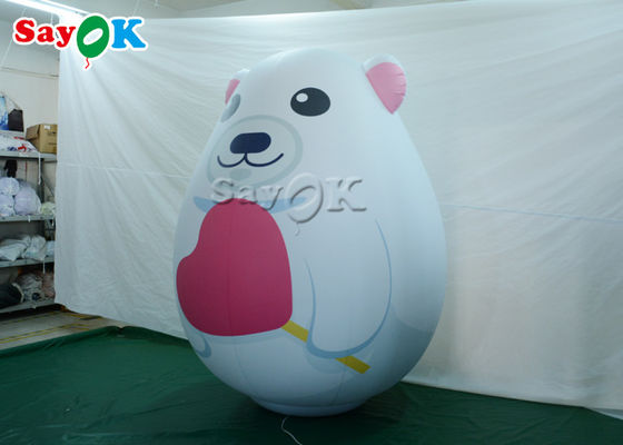 2m Inflatable छुट्टी सजावट सफेद कार्टून चरित्र पीवीसी भालू कार्टून