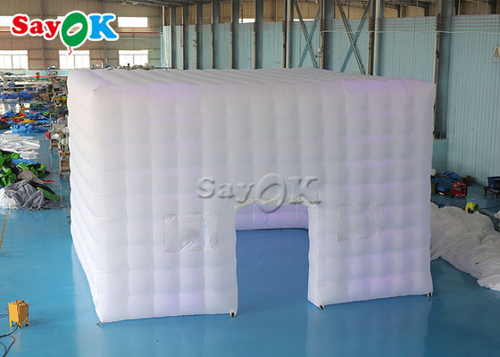एलईडी ट्यूब लाइट के साथ inflatable घन तम्बू 6.5m 21ft inflatable हवा तम्बू वर्ग मार्की