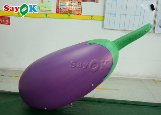 विज्ञापन प्रचार के लिए बैंगनी Inflatable बैंगन मॉडल लोगो मुद्रण