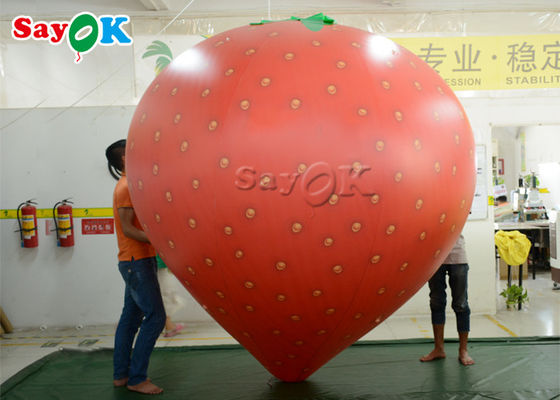 उद्घाटन समारोह के लिए 6.56 फीट लंबा स्ट्रॉबेरी आकार इन्फ्लेटेबल बैलून