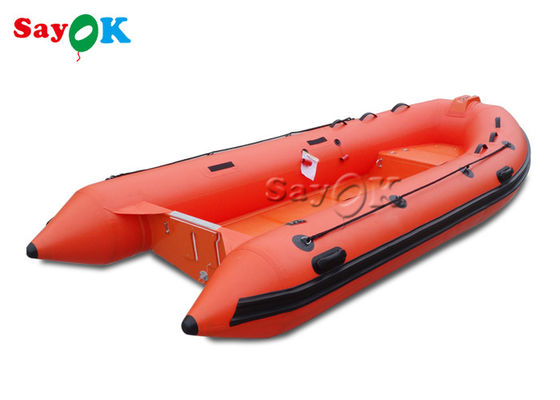 जहाज़ के बाहर मोटर के साथ 12.8ft 390cm लाल पीवीसी Inflatable नावें