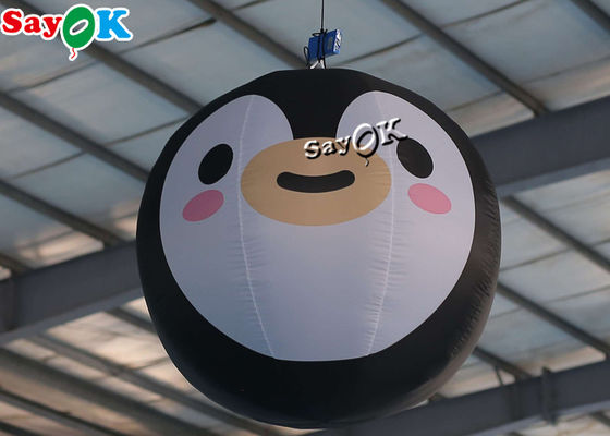 अनुकूलित 1.5m 5ft Inflatable प्रकाश सजावट पेंगुइन गुब्बारा