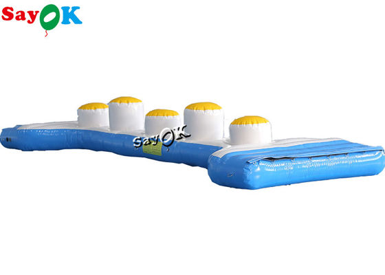 अनुकूलित बड़े inflatable पानी पार्क उपकरण बेलनाकार लॉग पुल झील के लिए inflatable पानी के खिलौने