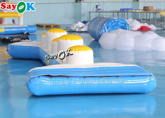 अनुकूलित बड़े inflatable पानी पार्क उपकरण बेलनाकार लॉग पुल झील के लिए inflatable पानी के खिलौने